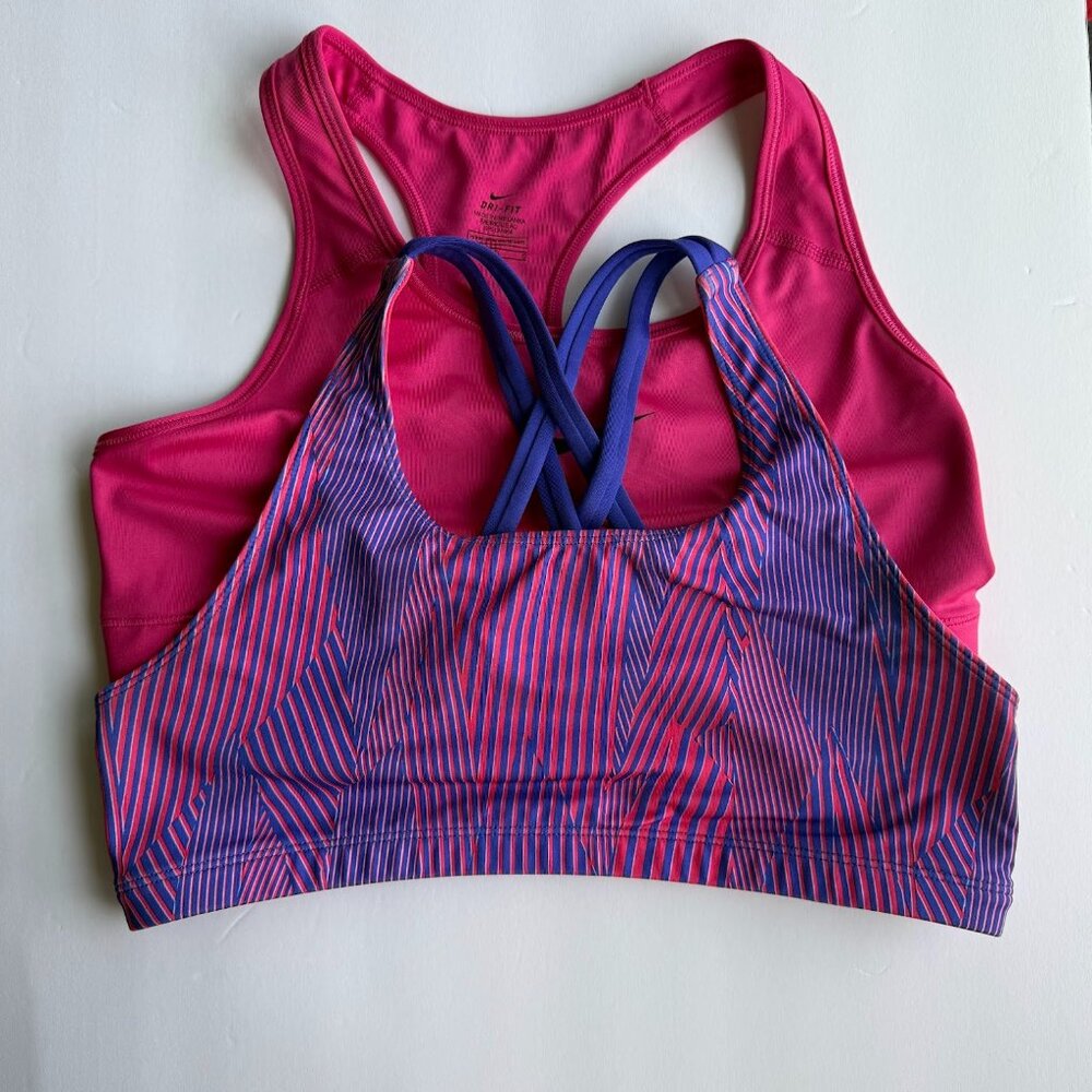 Nike Pink and Purple Sports Bras